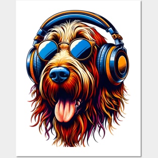 Spinone Italiano DJ Smiles with Rhythmic Vibes Posters and Art